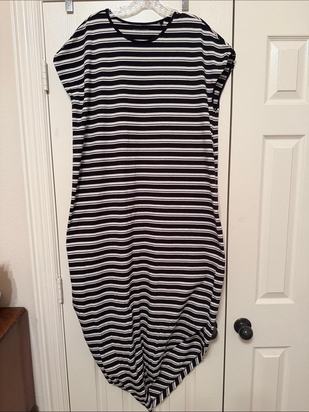Universal Standard Black and White Striped Geneva Dress Sz S (14-16)
